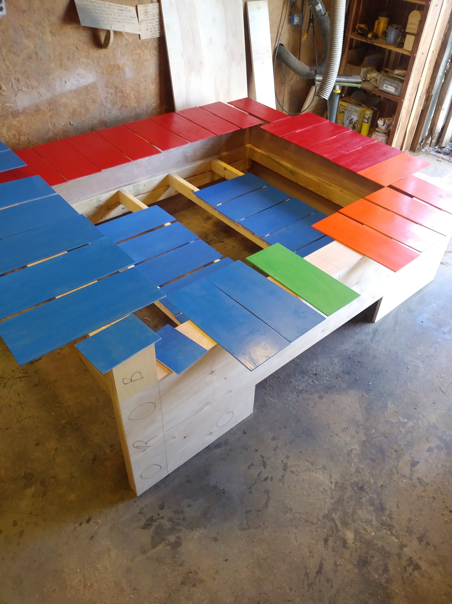 Lego Full Size bed with under storage drawers