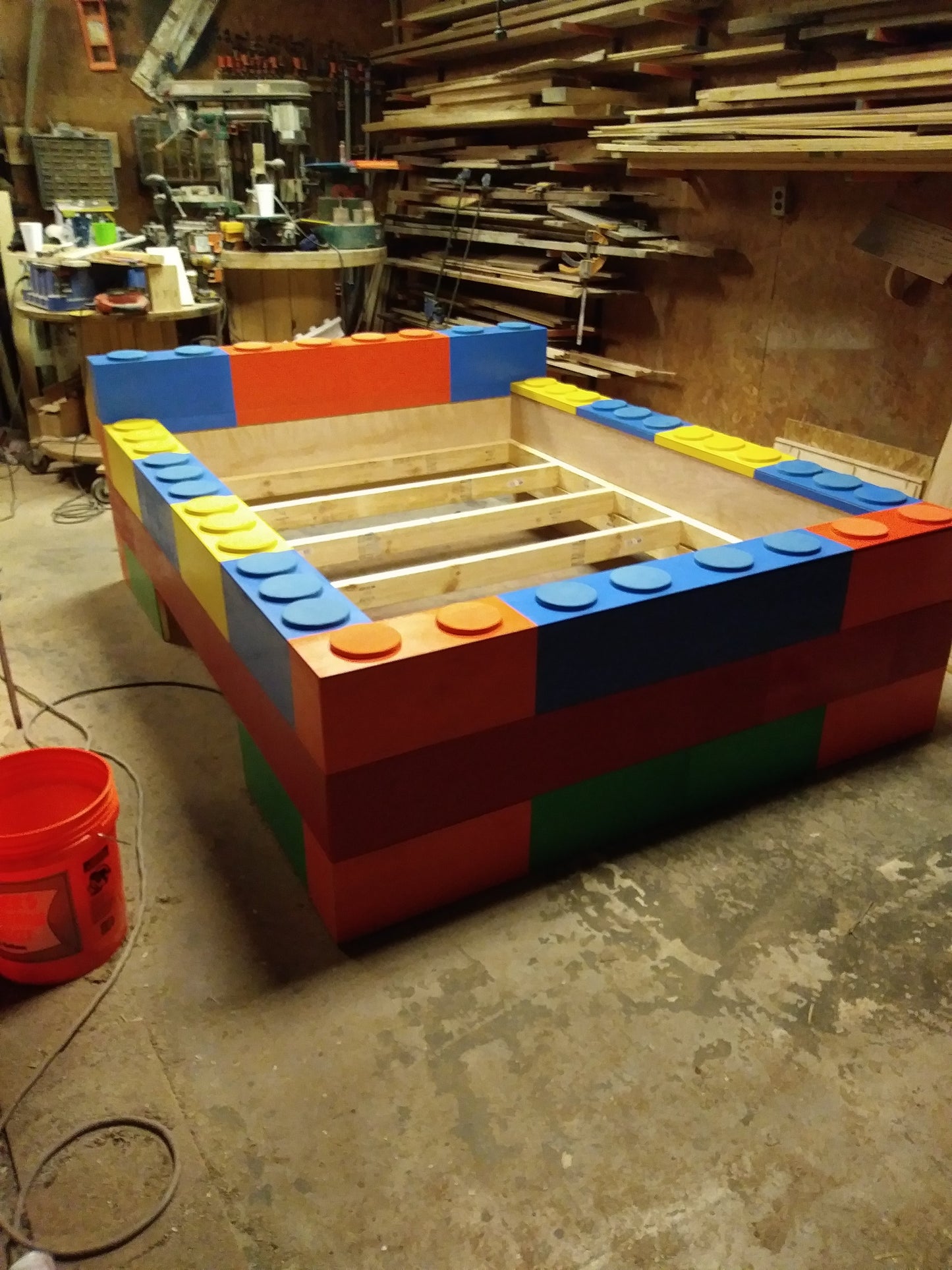 Lego Full Size bed with under storage drawers