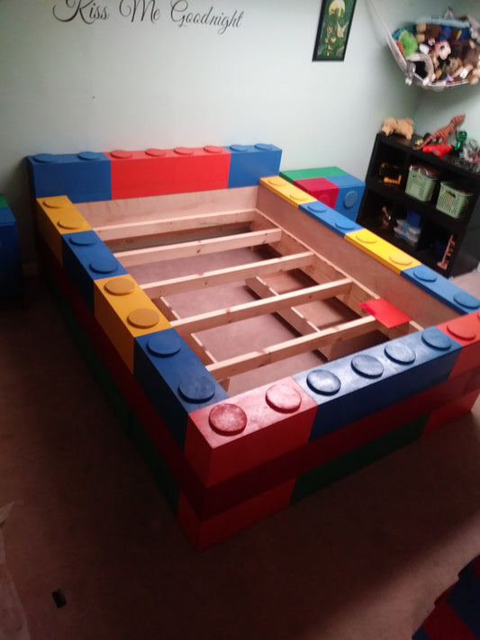 Lego Full Size bed with under storage drawers